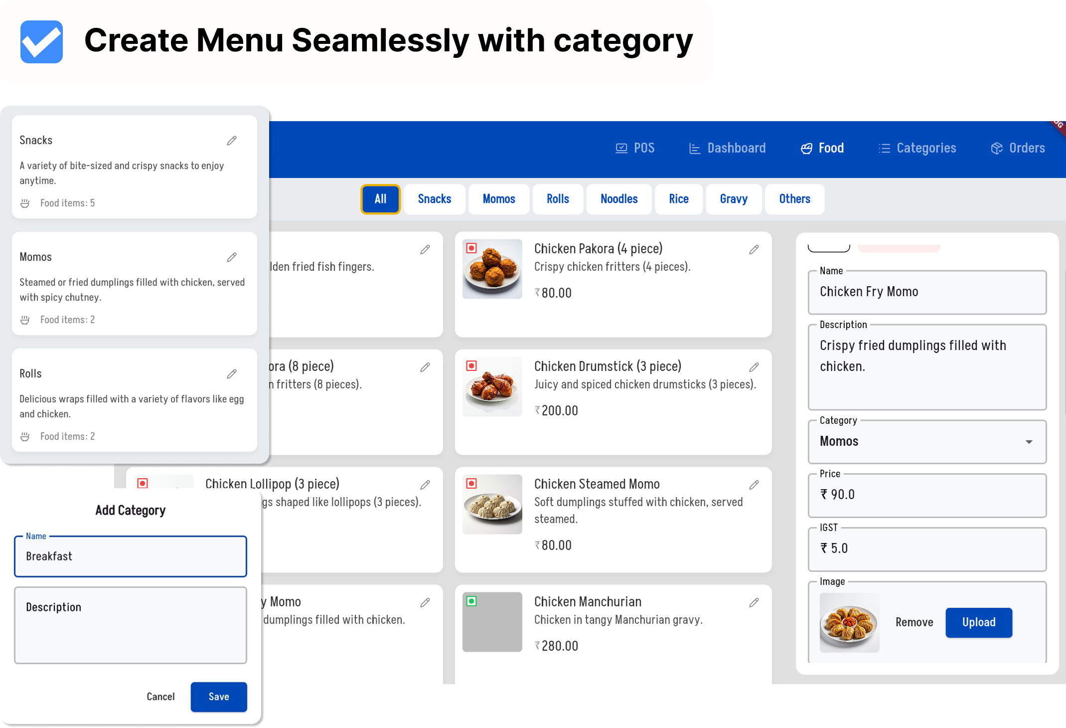 FoodFlow menu management